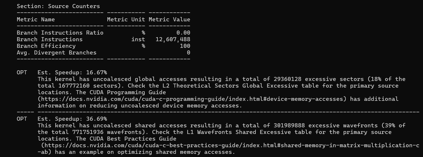 CUDA GPU Kernel Summary